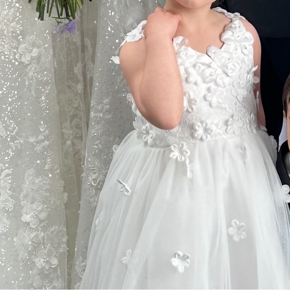 Like new JJ’s house white flower girl dress size 5/6 - Picture 4 of 6